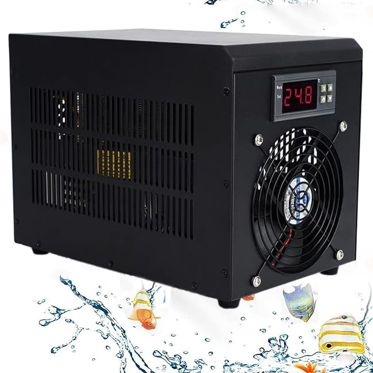 Enfriador de Agua electrónico para Acuario de 60 l, máquina de Calentamiento de enfriamiento de Tanque de Peces Digital para Acuario, máquina de Agua fría y Caliente de 180 W, 100-240 V para Equipos