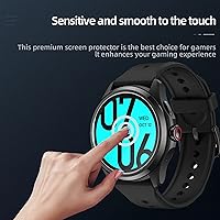 Vista 3 de Lamshaw Protector de pantalla compatible con Basznrty Smart Watch, [3 unidades] Película protectora de pantalla de vidrio templado 9H compatible