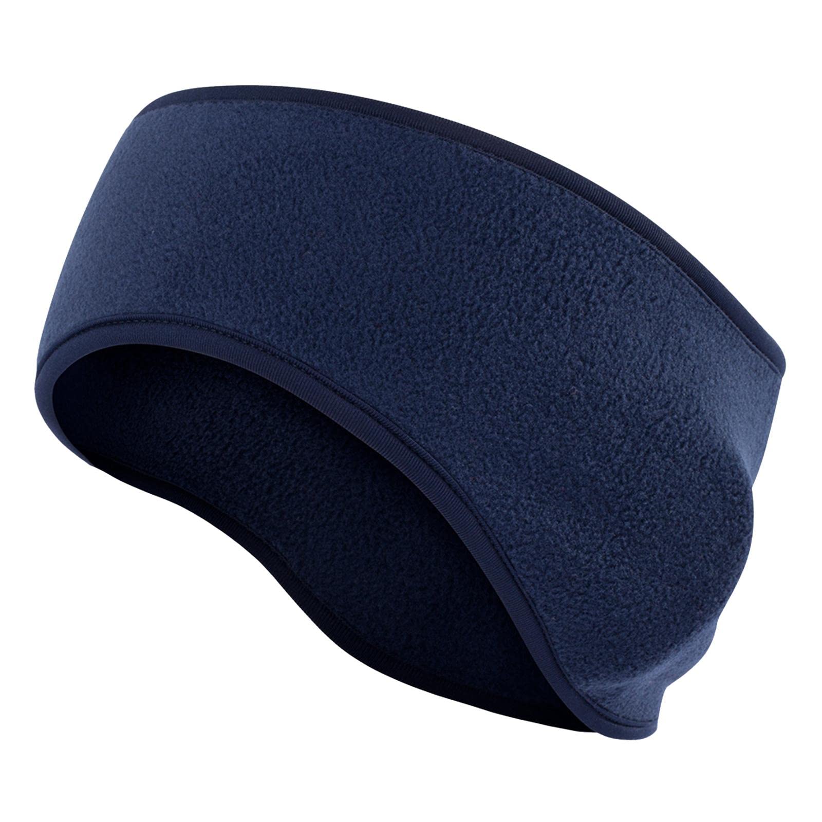 HEAVENGLOW Fleece Ear Warmers Headband, Thermal Ear Muffs Warmers Elastic Navy Blue|Clothing, Shoes & Accessories|Mens Accessories|Hats|Package Includes:1 Piece Ear Warmer Headband