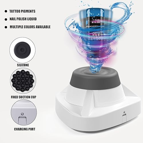 Miniatura 2 de Mini mezclador Vortex 10000 RPM, mezclador de vórtice de laboratorio portátil compacto con base antideslizante, operación de un solo toque,