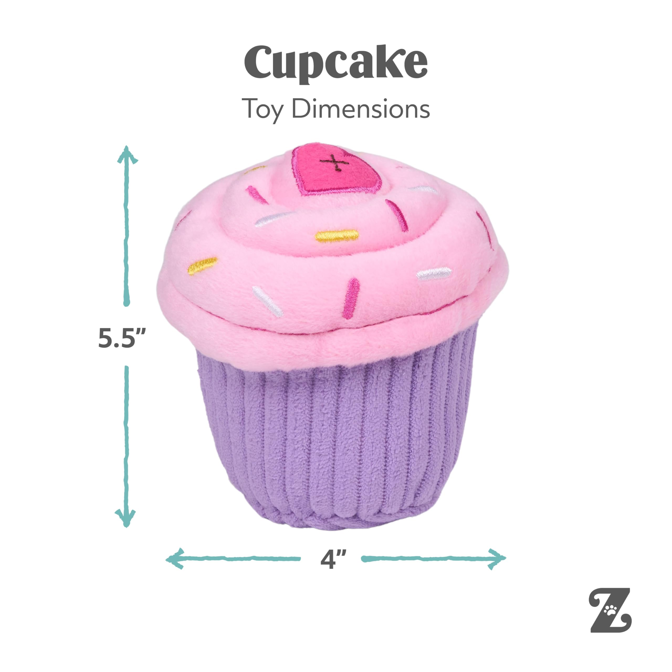 Amazon | ZippyPaws - 誕生日カップケーキ きしむようなぬいぐるみ