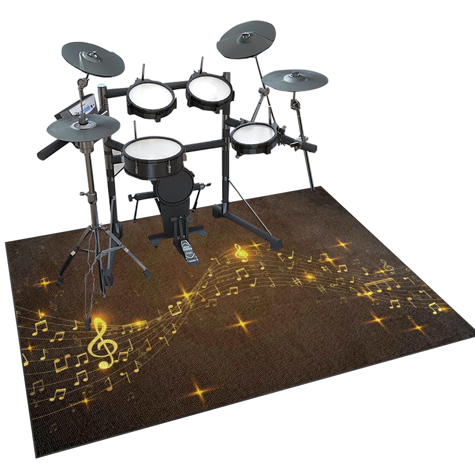 Tappeto Antiscivolo Per Batteria Acustica Ed Elettronica, 140x100 Cm, Insonorizzato, Assorbe Rumore E Vibrazioni, Ideale Per Studio E Palco