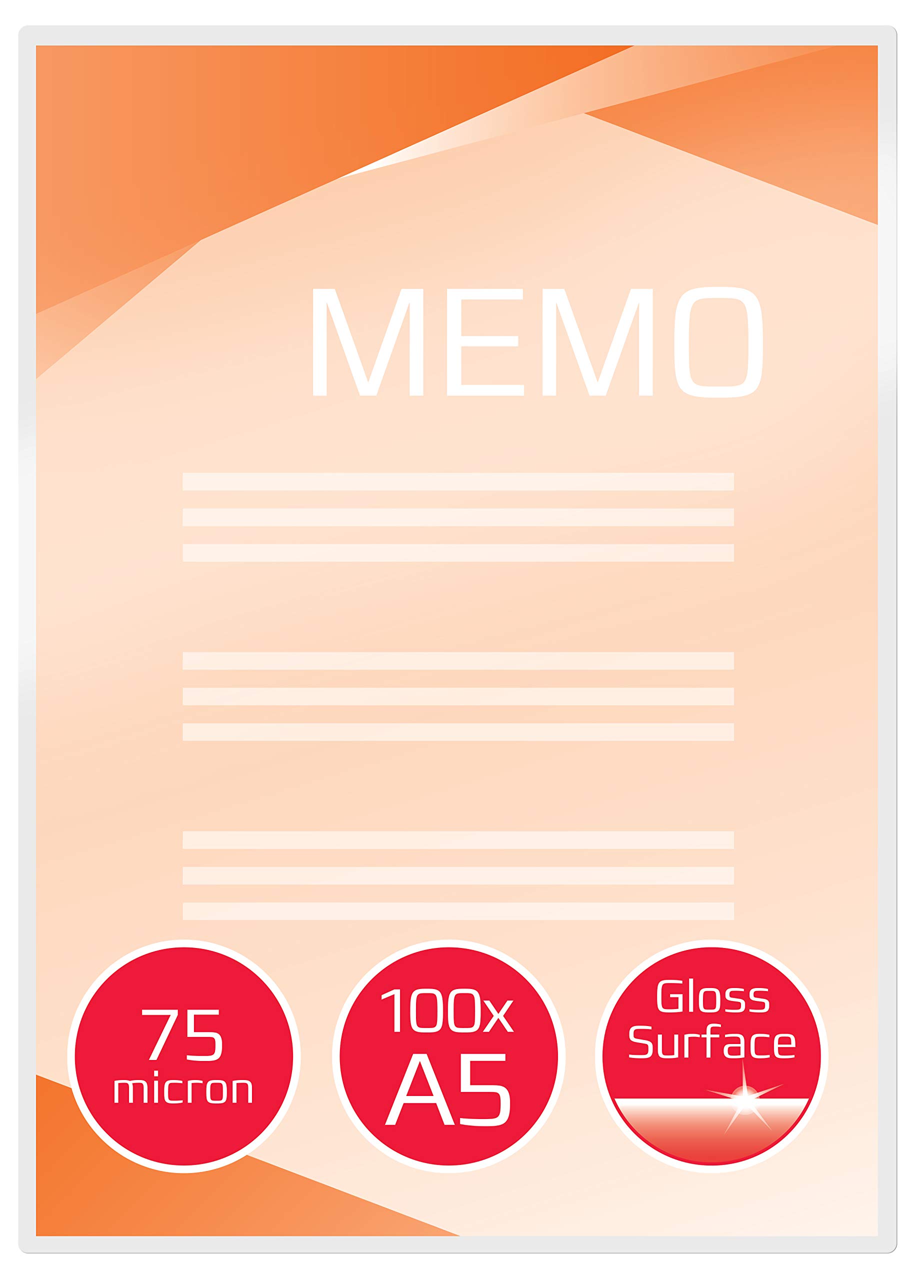 Image secondaire de GBC 3740451 Lot de 100 Pochettes de plastification standards Transparent