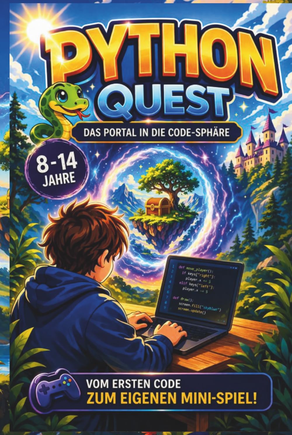 Python Quest – Das Portal in die Code-Sphäre: Vom ersten Code zum eigenen Mini-Spiel – Programmieren lernen mit Python ohne Vorkenntnisse | Ideal für ... und Anfänger (Python Quest – Die Code-Sphäre)