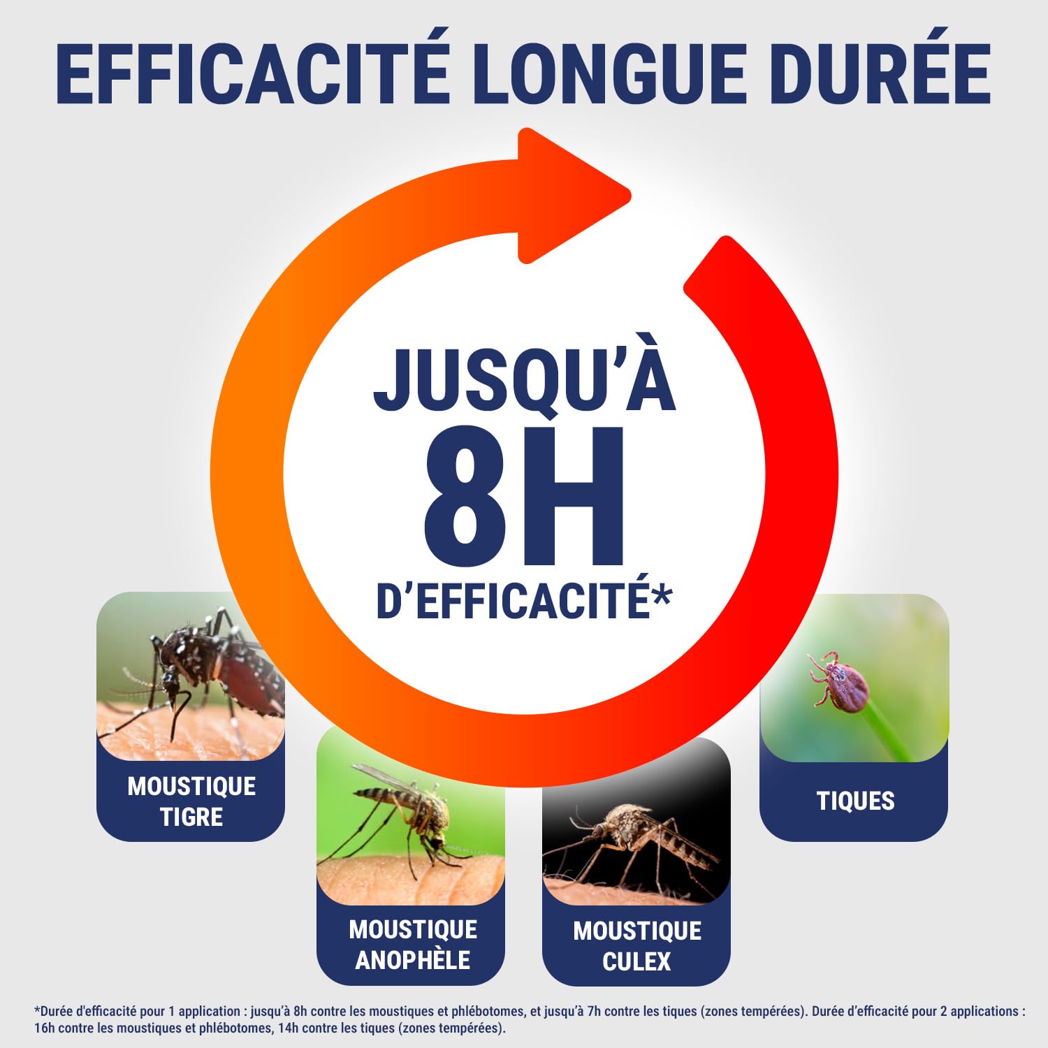 INSECT ECRAN - Anti-moustiques Zones Infestées - Efficacité 8h - Spray répulsif peau - Protection contre les piqûres de moustiques - 100 ml