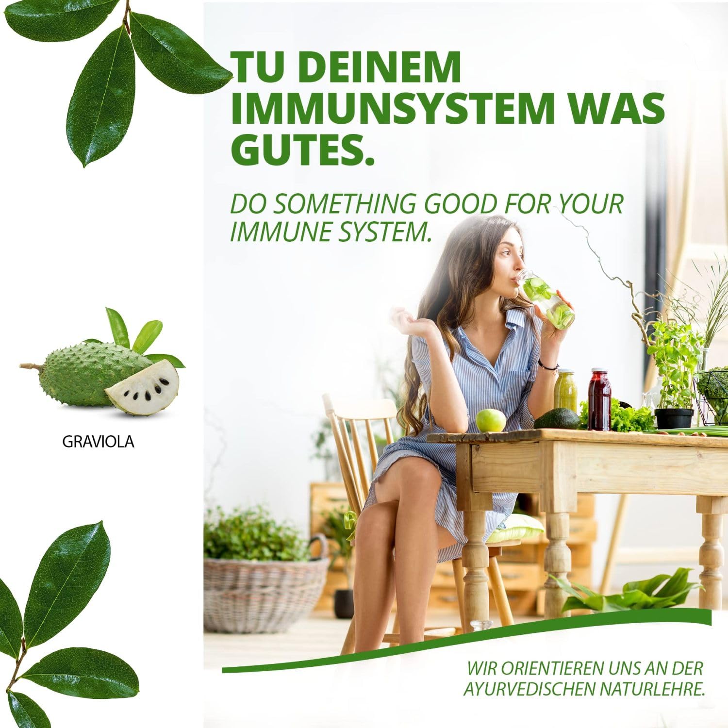 MoriVeda® - Graviola Pressioni I Vegan I Estratto di frutta I 3x 120 Compresse