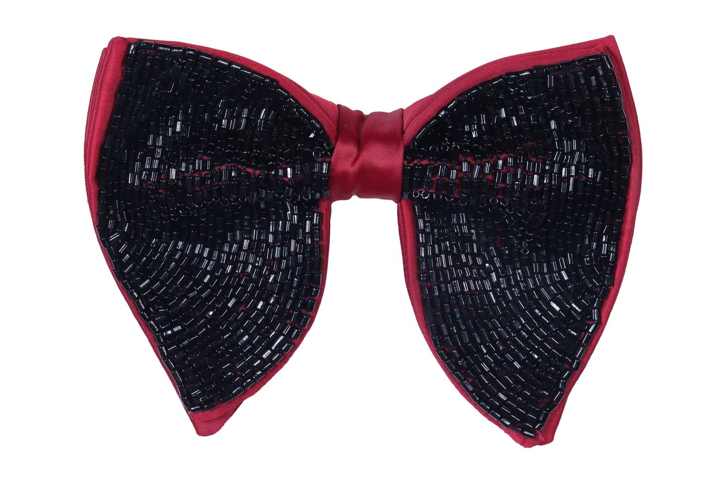 krawatte Men’s Maroon & Black Micro Silk Pre-Tied Bow Tie – Adjustable Designer Butterfly Style for Suits, Tuxedos, Weddings & Business Attire | Model DB--picture-50