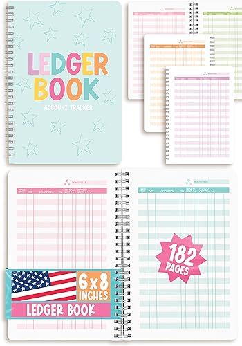 Libro de contabilidad - Libro de contabilidad para contabilidad, libro de registro de contabilidad, cuaderno de contabilidad en espiral, cuaderno de