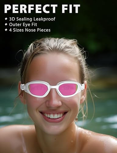 Miniatura 3 de Gafas de natación W2 para adultos, hombres y mujeres, protección UV antivaho sin fugas