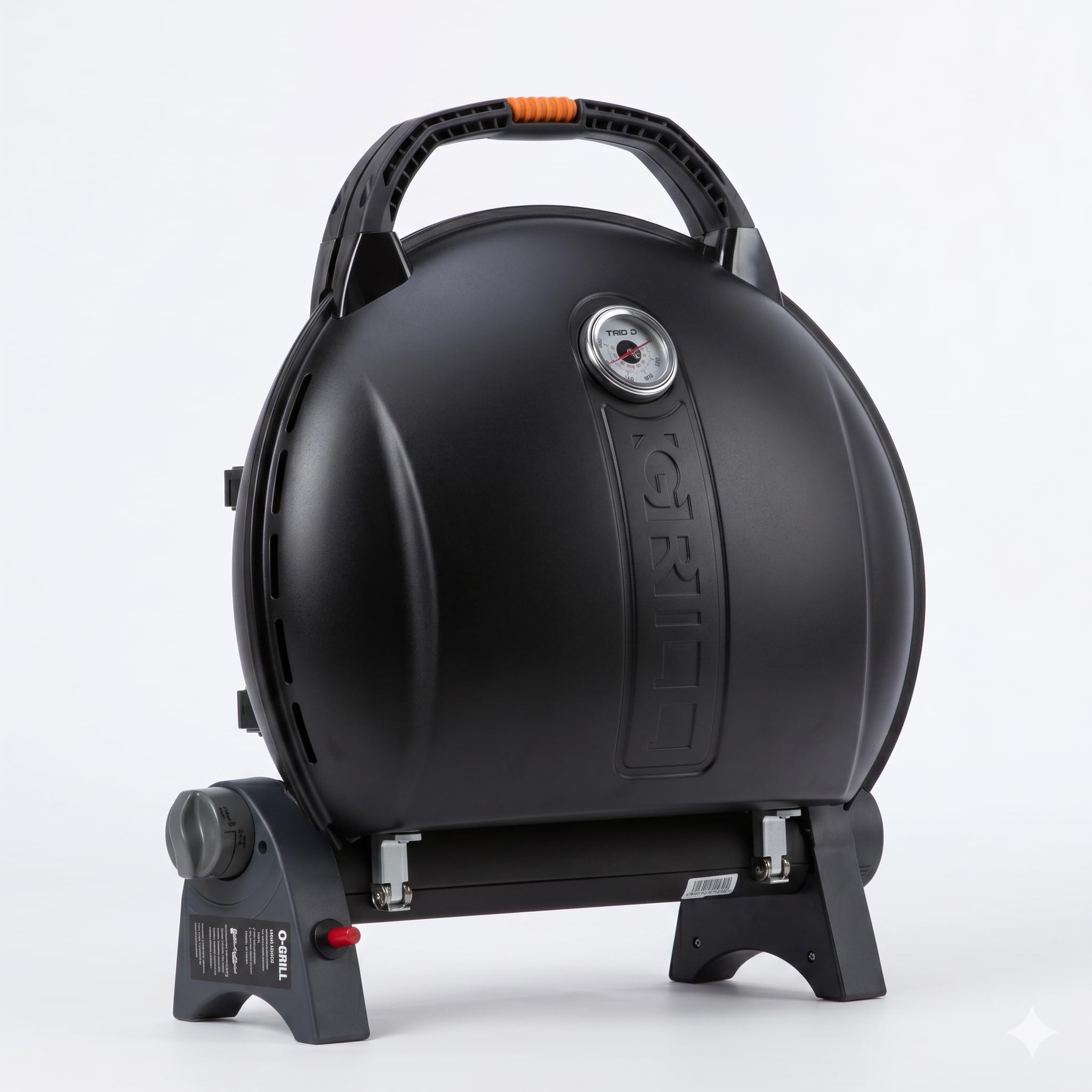 600 barbecue a gas portatile da campeggio con piastra in ghisa, doppio uso a gas, bruciatore da 10.500 BTU, superficie di cottura 1450 cm², barbecue a gas compatto per giardino, viaggi e