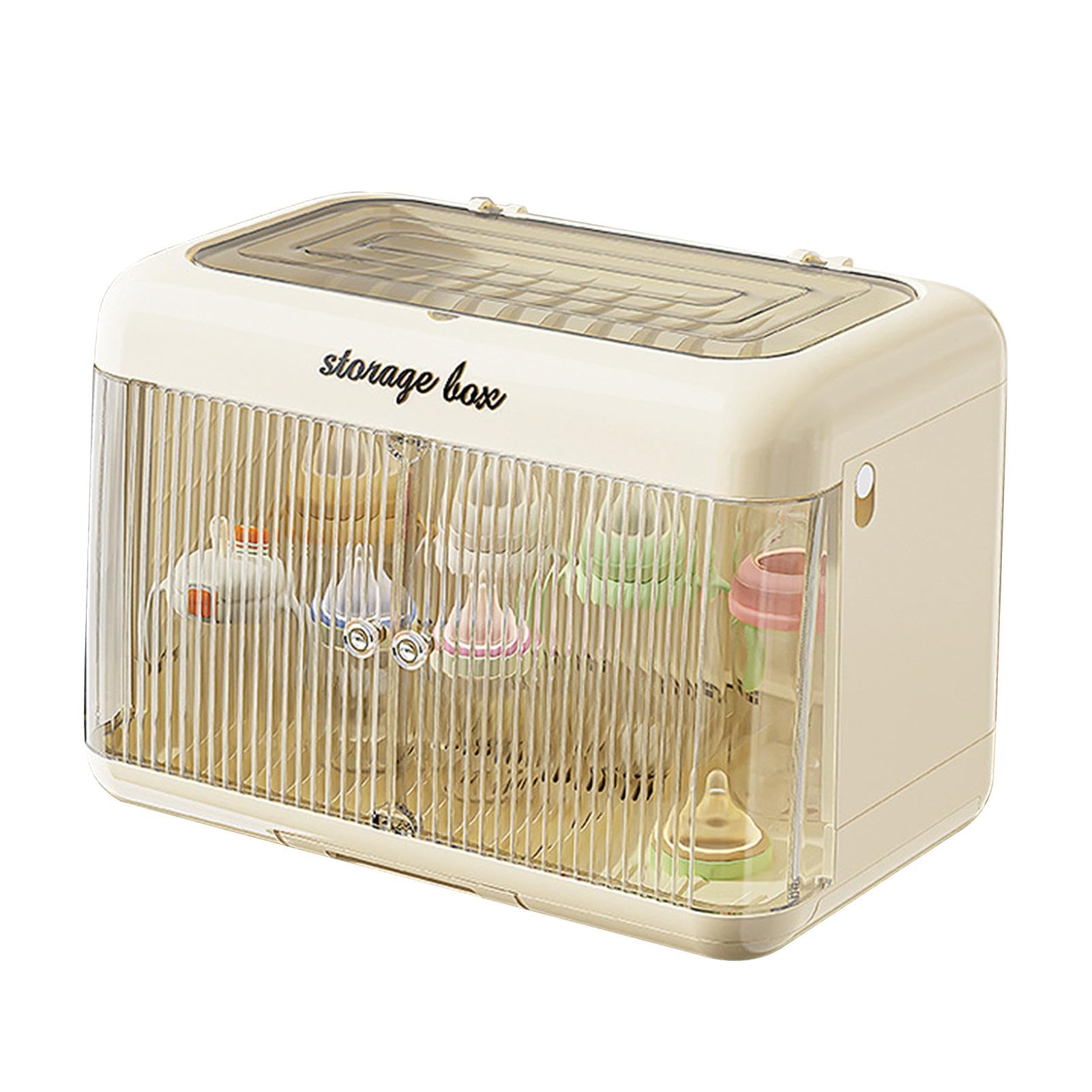 Organizer Per Biberon Con Coperchio - Scatola Portabiberon Antipolvere, Vassoio Raccogligocce Rimovibile - Foto 9