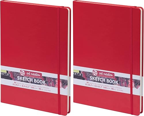 Miniatura 4 de Talens Art Creation Cuaderno de bocetos Rojo 21X29,2.8 in, 4.94 oz