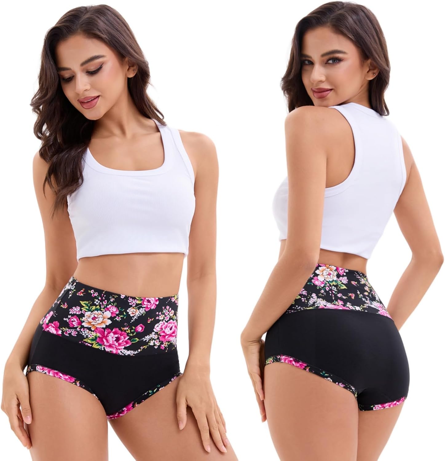 Tummy Control Underwear for Women High Waisted Ladies Panties Briefs Multipack
