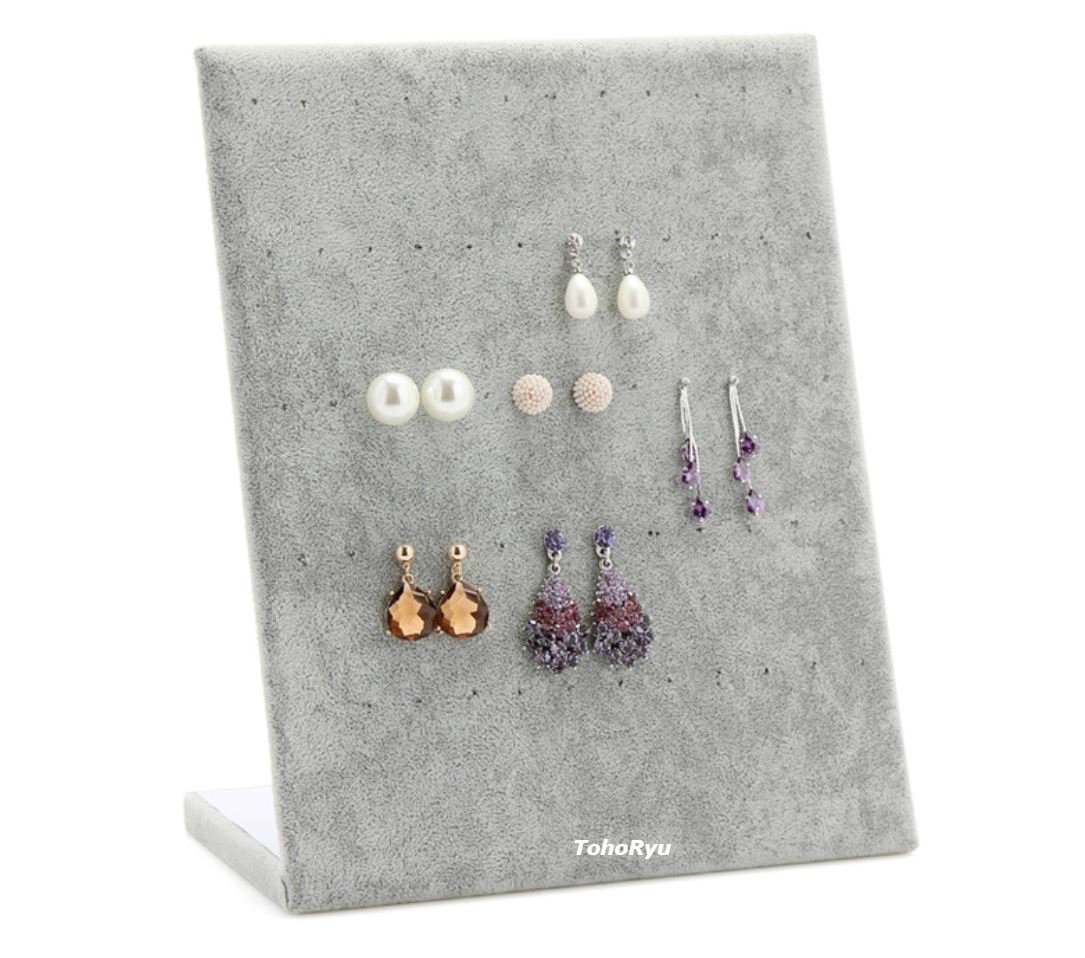 Amazon｜TohoRyu ベロア調 ピアス収納 ピアススタンド ピアスホルダー