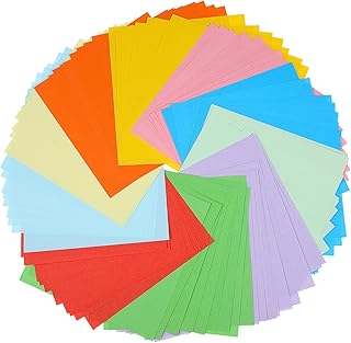 COHEALI 1000 Folhas De Papel Colorido Papel De Origami Para Lápis De Cor Papel De Embrulho Kraft Fácil Origami Pastel Cartolina Pastel Cartolina Para Artes Folhas De Origami Papéis Papéis