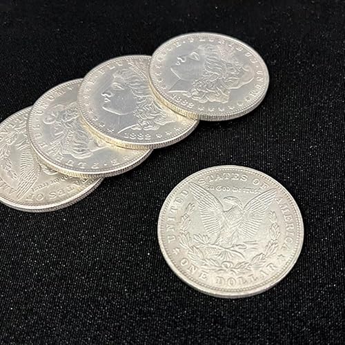 Miniatura 2 de ZQION Cuproníquel Morgan Dollar (1.5 in) Moneda Trucos de magia para adultos, trucos de magia se pueden aspirar, accesorios usados de