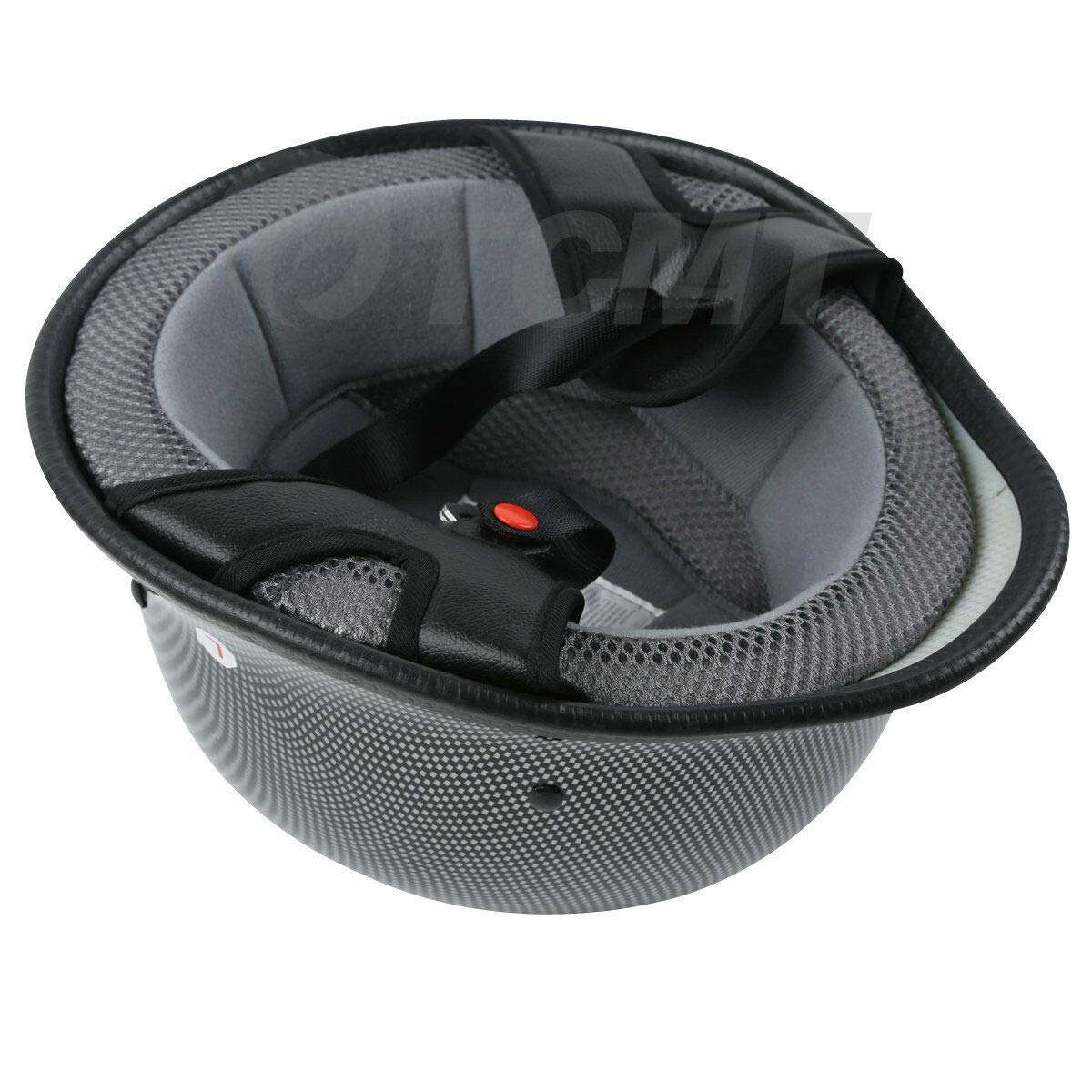 Buy SLMOTO DOT Motorcycle German Style Helmet Carbon Fiber Cruiser