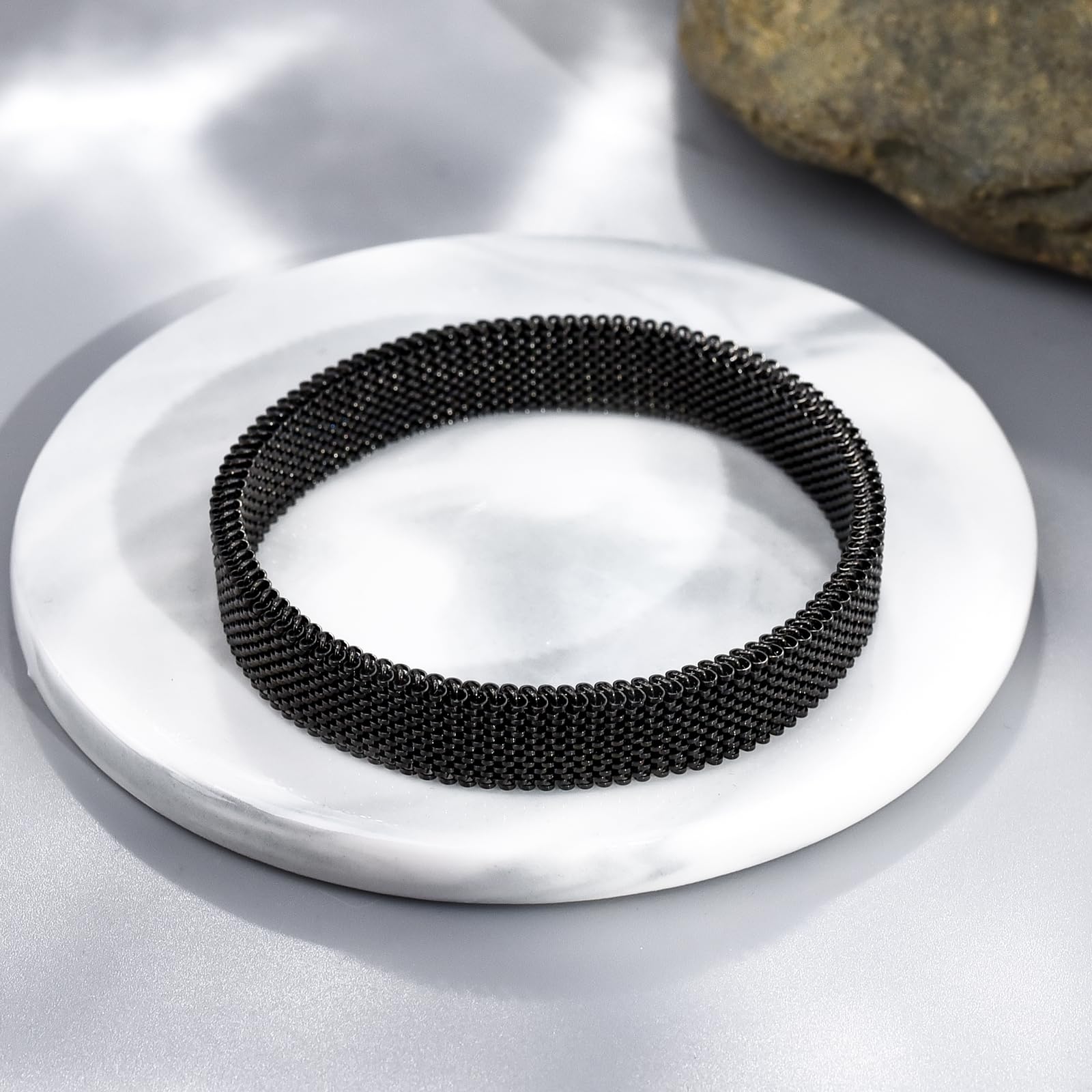 FANCIBAND Bracciale Donna Elastico Bigiotteria Bracciali Donna Acciaio Inox, Braccialetto Elasticizzato Donna Regalo Donna per Se Stessi Amica Sorelle Fidanzata Moglie Mamma e Figlia