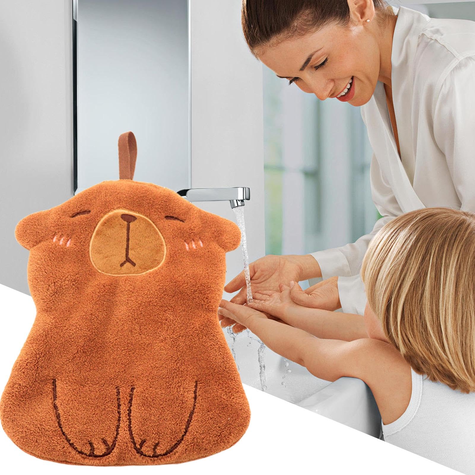 2 Süße Capybara Handtücher Mit Aufhänger – Super Saugfähig!