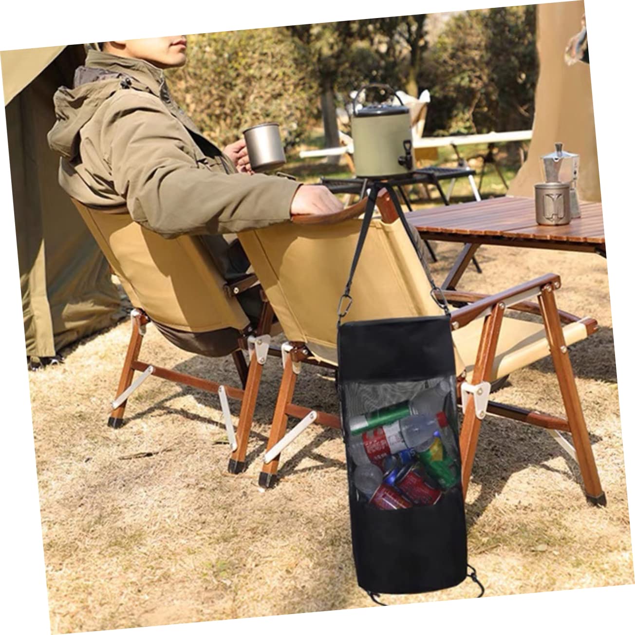 ifundom Boat Garbage Bag Portable Storage Pouch Capacity Mesh Trash Can for Outdoor Use Convenient Rubbish Bin for Boats Easy to Clean and Durable for Fishing and Camping