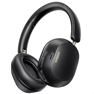 HiTune Max5c Wireless Headphones Hybrid Active Noise Cancelling Bluetooth 5.4 ANC Over Ear Earphone,Hi-Res LDAC & Spatial Audio,Clear Call with Mic,EQ & App,75H Playtime,Dual Connection(Black)
