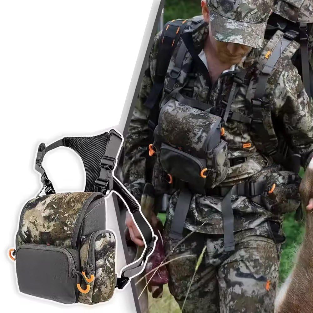 Arnés Portátil para Binoculares con Funda Impermeable, Mochila para Pecho para Caza, Observación De Aves Y Senderismo.
