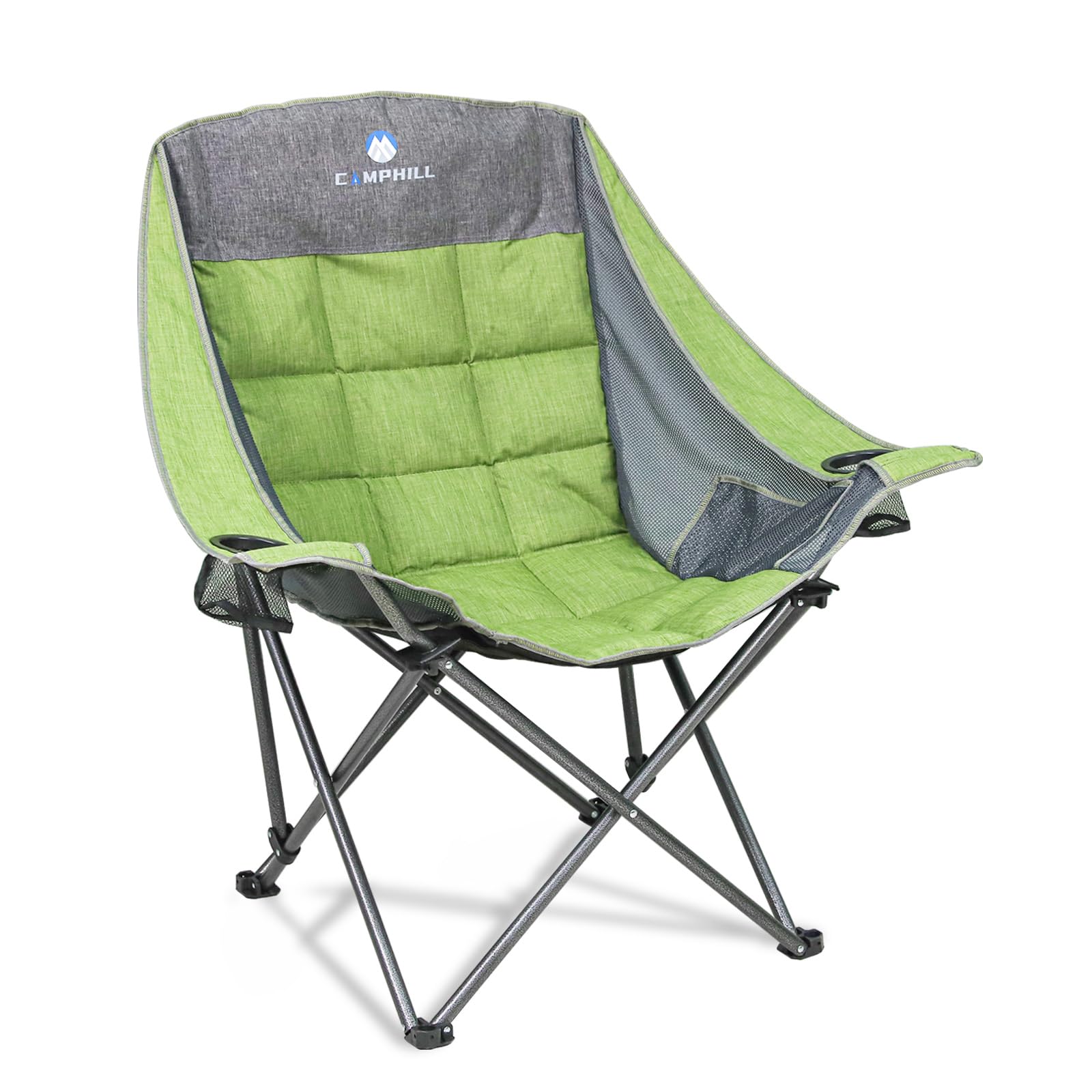 CAMPHILL Folding Camping Chair,Portable Camping Chair with 2 Cup