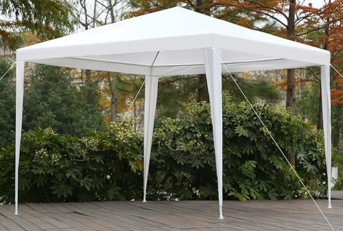 Miniatura 6 de Toldo de 10 pies x 10 pies, impermeable, para bodas, fiestas, color blanco