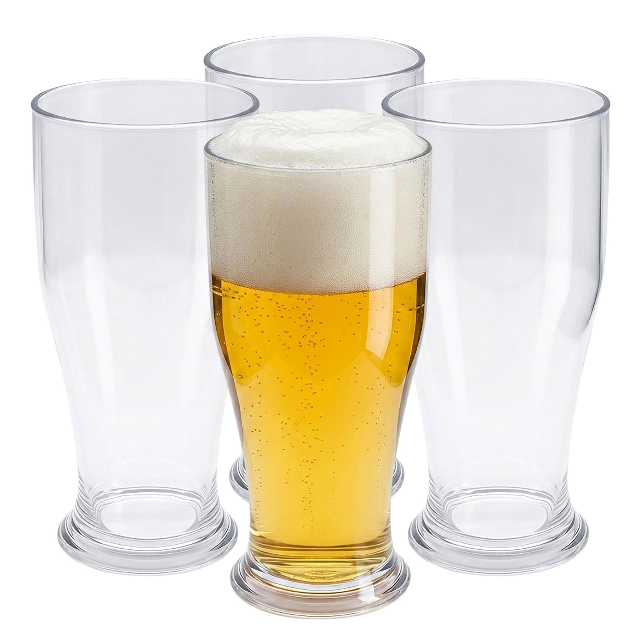 Spetebo Mehrweg Kunststoff Bierglas 520 ml - 6er Set | kratzfest