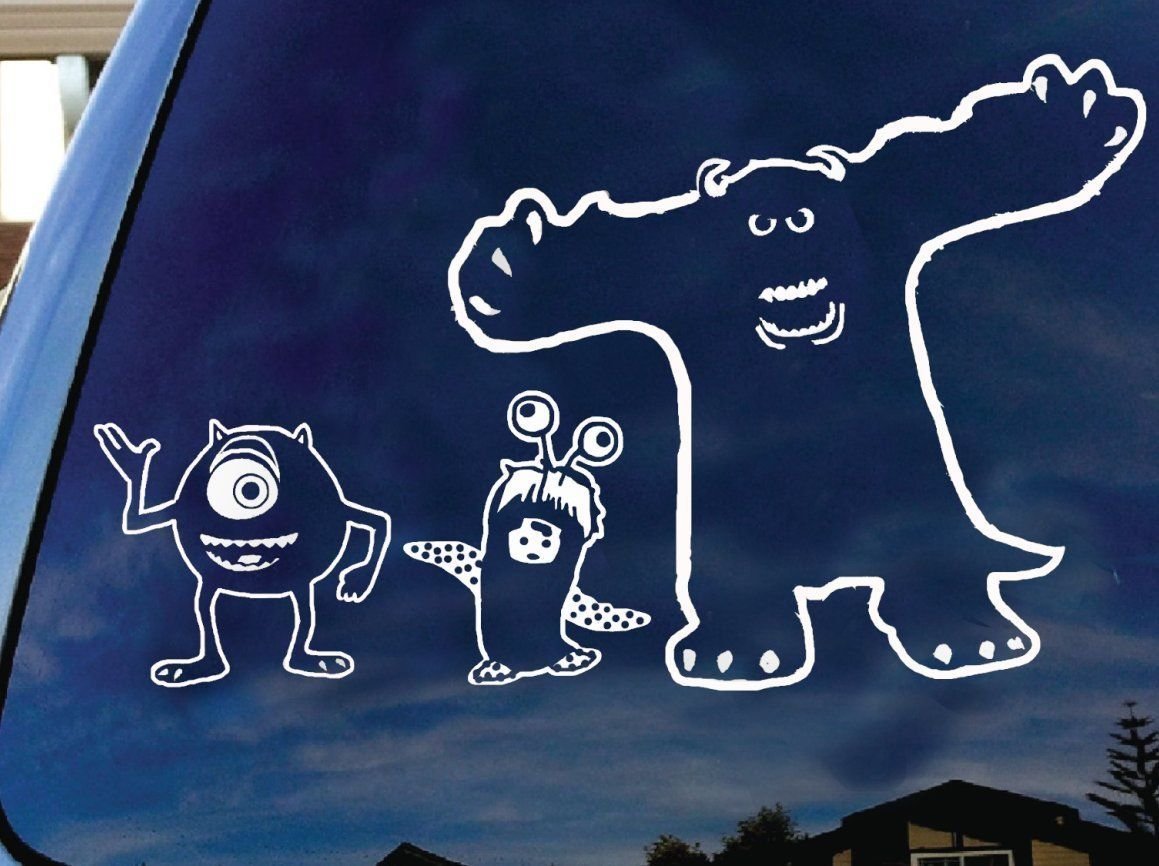 3LEGENDS LLC Monsters Inc Sully Mike and Boo Cartoon Characters Scary Halloween Decor Car 10"