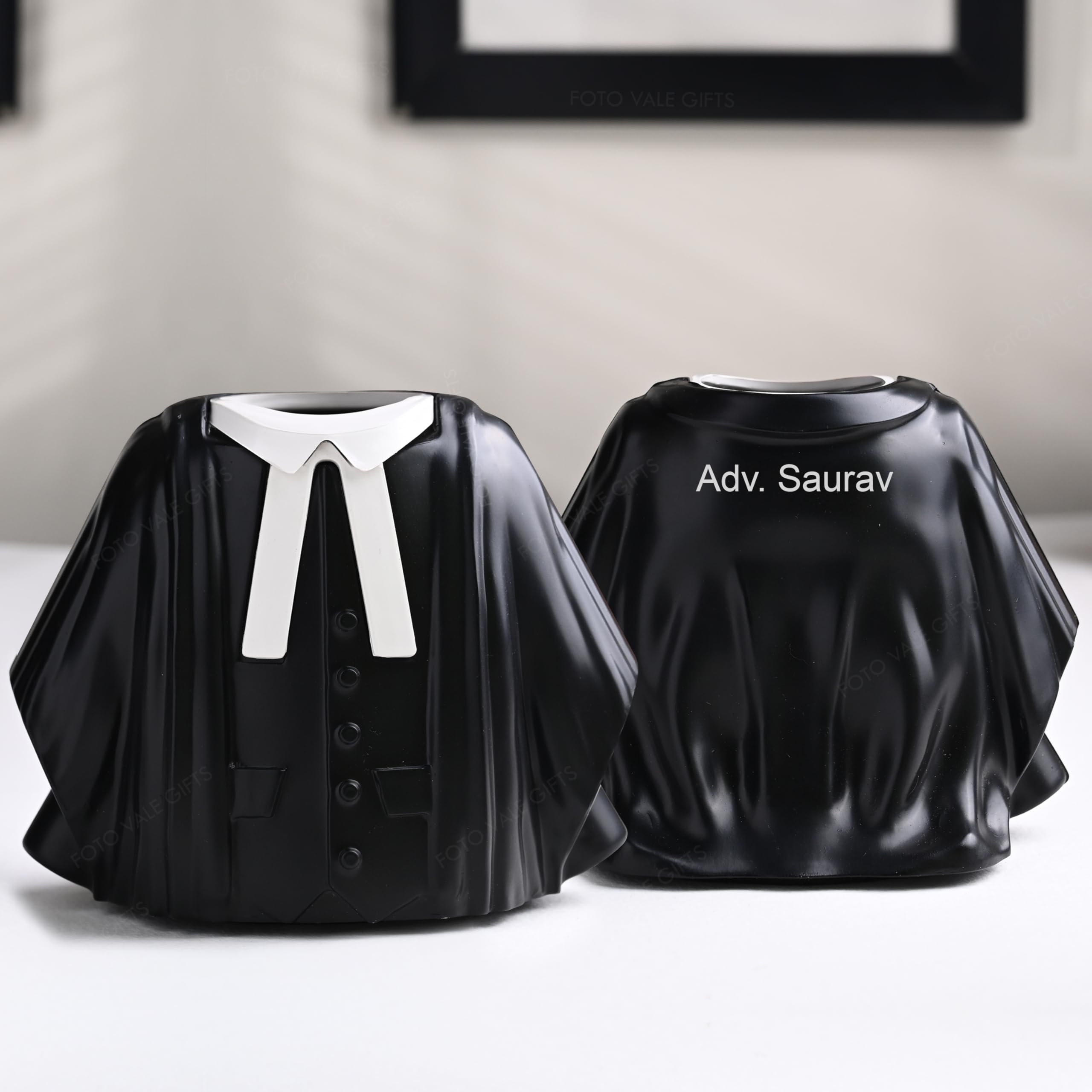 FOTO VALE GIFTS Personalized Advocate Coat Pen Stand | Ideal Gift for Lawyers, Advocates, Vakils & Judges, Law Graduates, Bar Passers, Promotions & Special Events