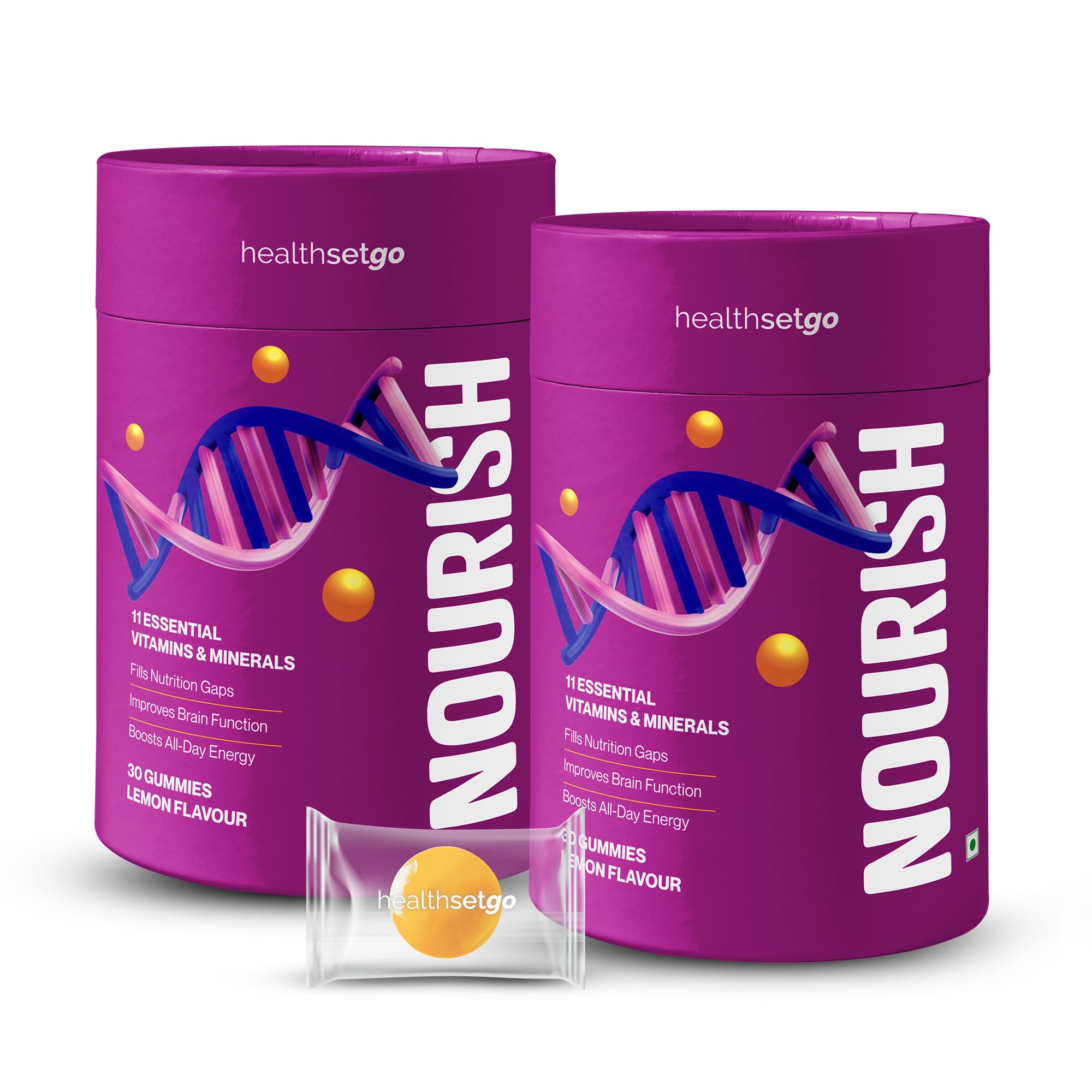 HealthSetGo Multivitamin Gummies | Vitamin B12, B5, C, A, E | Daily Nutrition | Glowing Skin | 11 Essential Vitamins & Minerals | Energy & Focus | Men & Women | Vegan, Gluten & Gelatin Free | 60 Pack (B0DB7V7ND6) Amazon Price History, Amazon Price Tracker