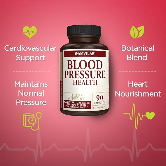 Blood Pressure Health Supplement, Heart Support, 90 Caps