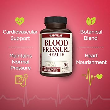 Blood Pressure Health Supplement, Heart Support, 90 Caps