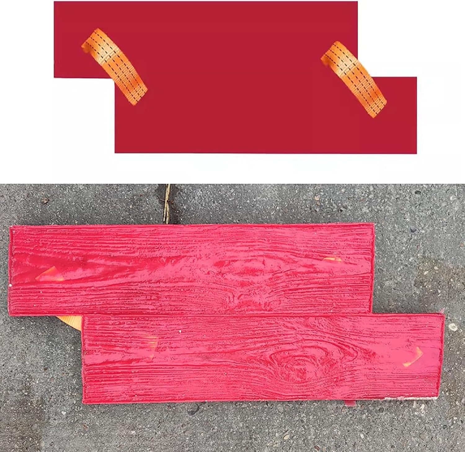 Concrete Stamp Wooden Floor Concrete Stamps Forms, DIY Grounds Paths Texture Stamp Molds Wood Plank, Seamless Imprint Slate Pattern Finishes for Patio Driveway