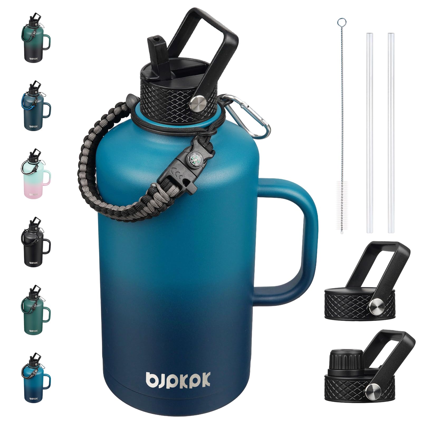 BJPKPK 87oz Insulated Water Bottle with Straw Lid Stainless Steel Water Jug