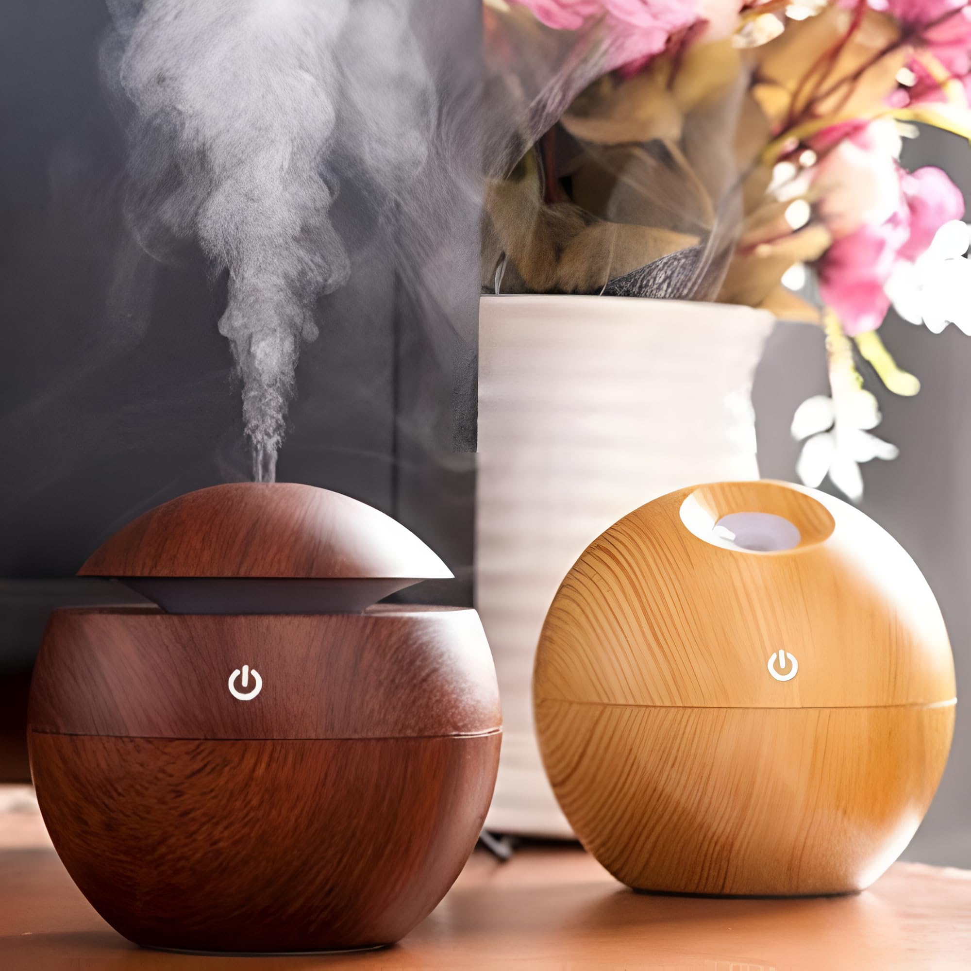 Bare Elixir cool mist ultrasonic humidifier for room essential oil diffuser for home, aroma diffuser with colorful led night light, electric diffuser for car, office (Round) (B0D57HTFLH) Amazon Price History, Amazon Price Tracker