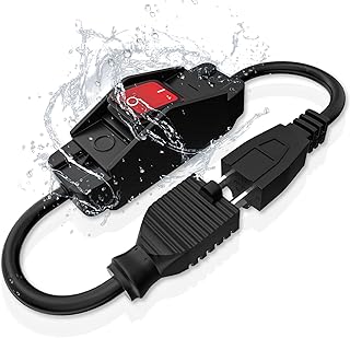 3 Prong Extension Cord with Waterproof Switch, HITRENDS Heavy Duty Extension Cord with Inline On/Off Switch, 125V / 250V, SJT 16AWG Extension Cable for Indoor/Outdoor, 40CM[UL Listed]