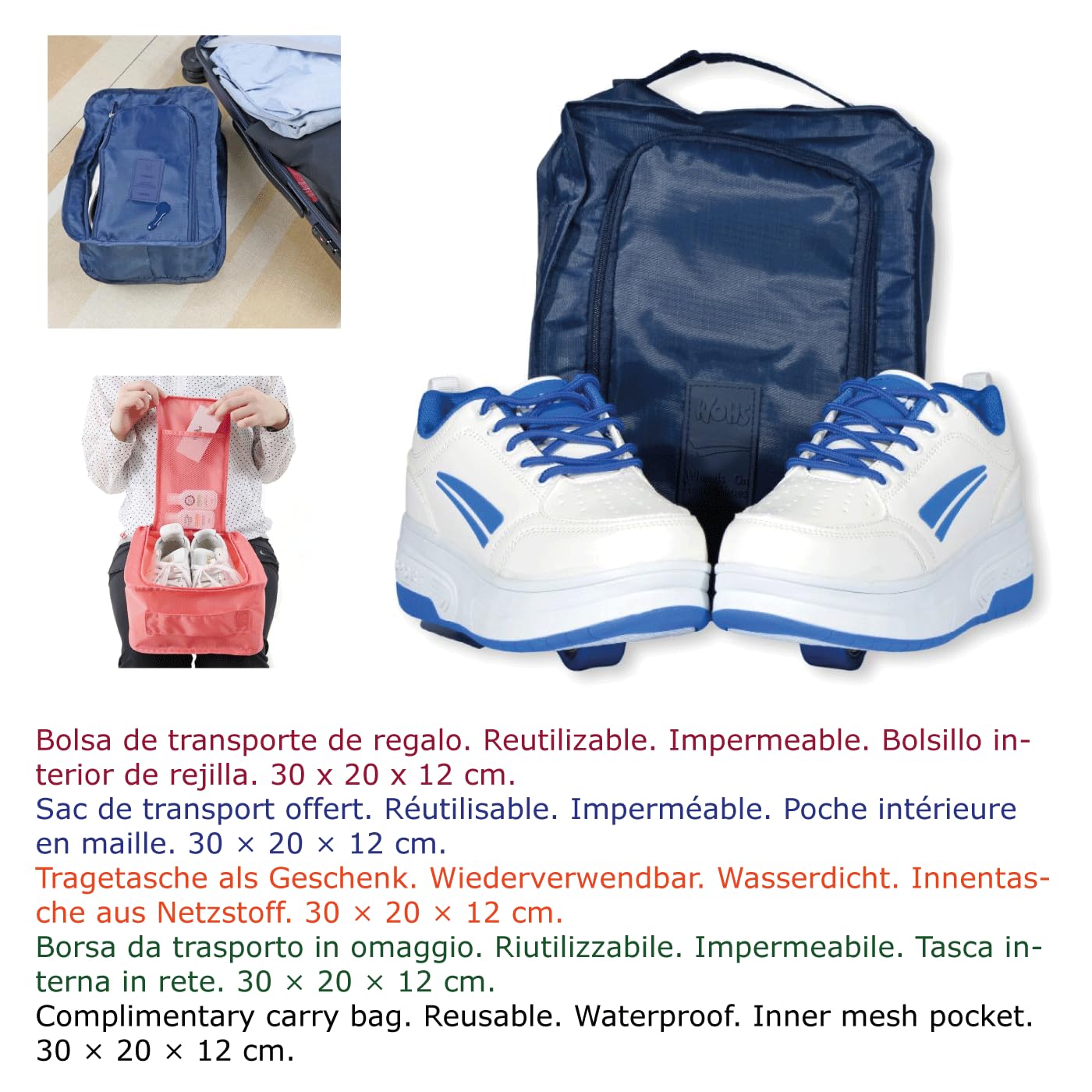 Chaussures de Sport à roulettes rétractables automatiques.