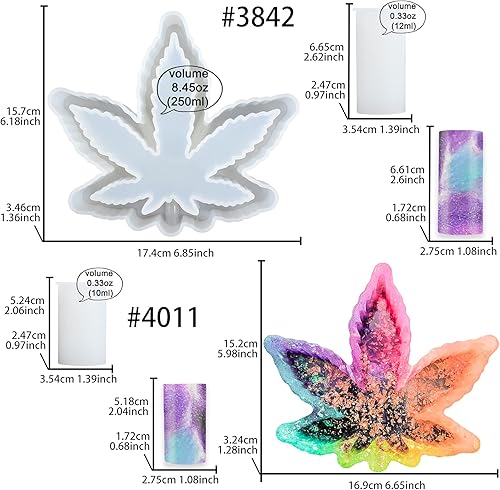 Miniatura 2 de Juego de moldes de silicona de resina para cenicero y encendedor