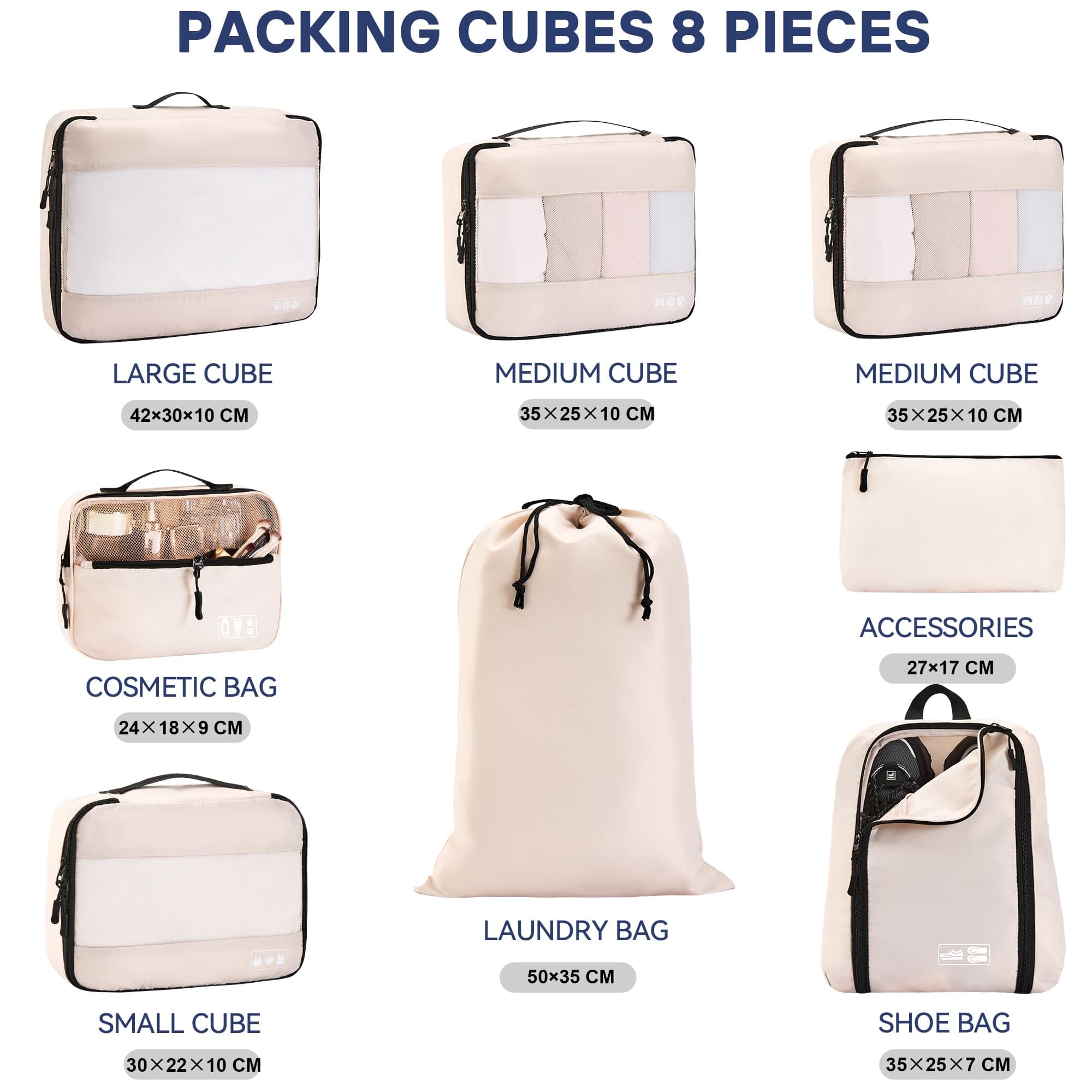 Ensemble De 7 Organisateur Valise,Rangement Valise Organisateur Avec