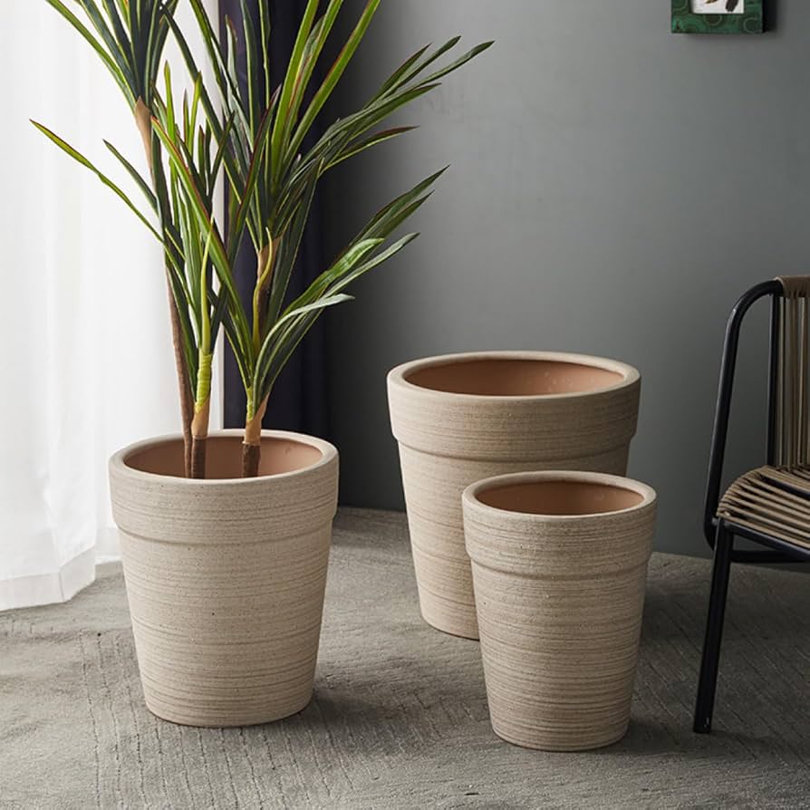 Amazon.co.jp: プランター 大きいサイズ 深い 高い 植木鉢 陶器