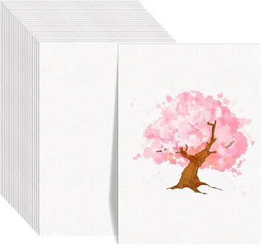 120 Sheets Watercolour Paper Bulk, 4in x 6in,140 lbs/300 g/m  | Cotton Cold Pressed Watercolor Pads, Suitable for Students, Adults, Artists, Painting, Postcards