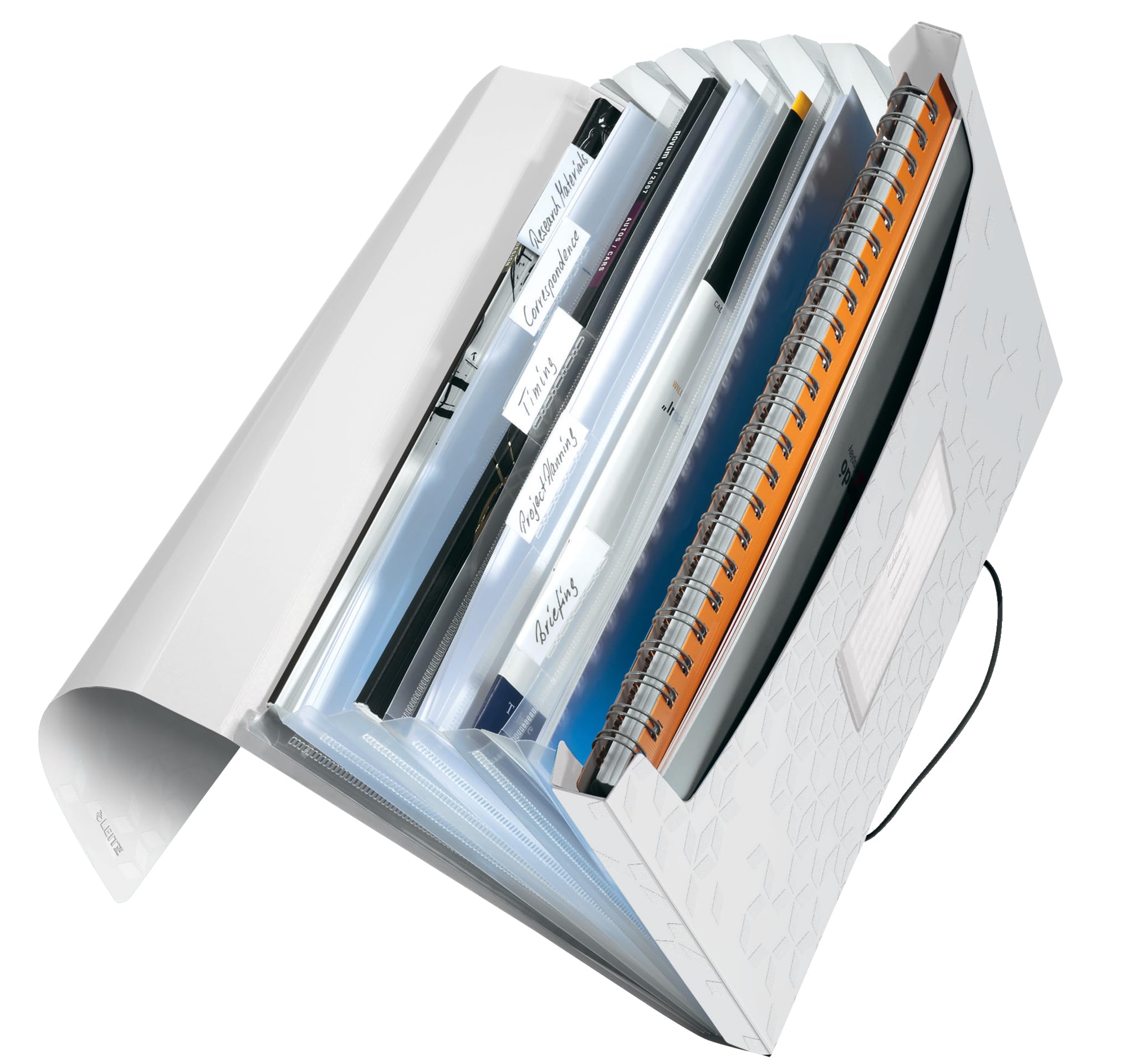 Amazon | Leitz A4 拡張ファイル6つの区画、ゴムバンド