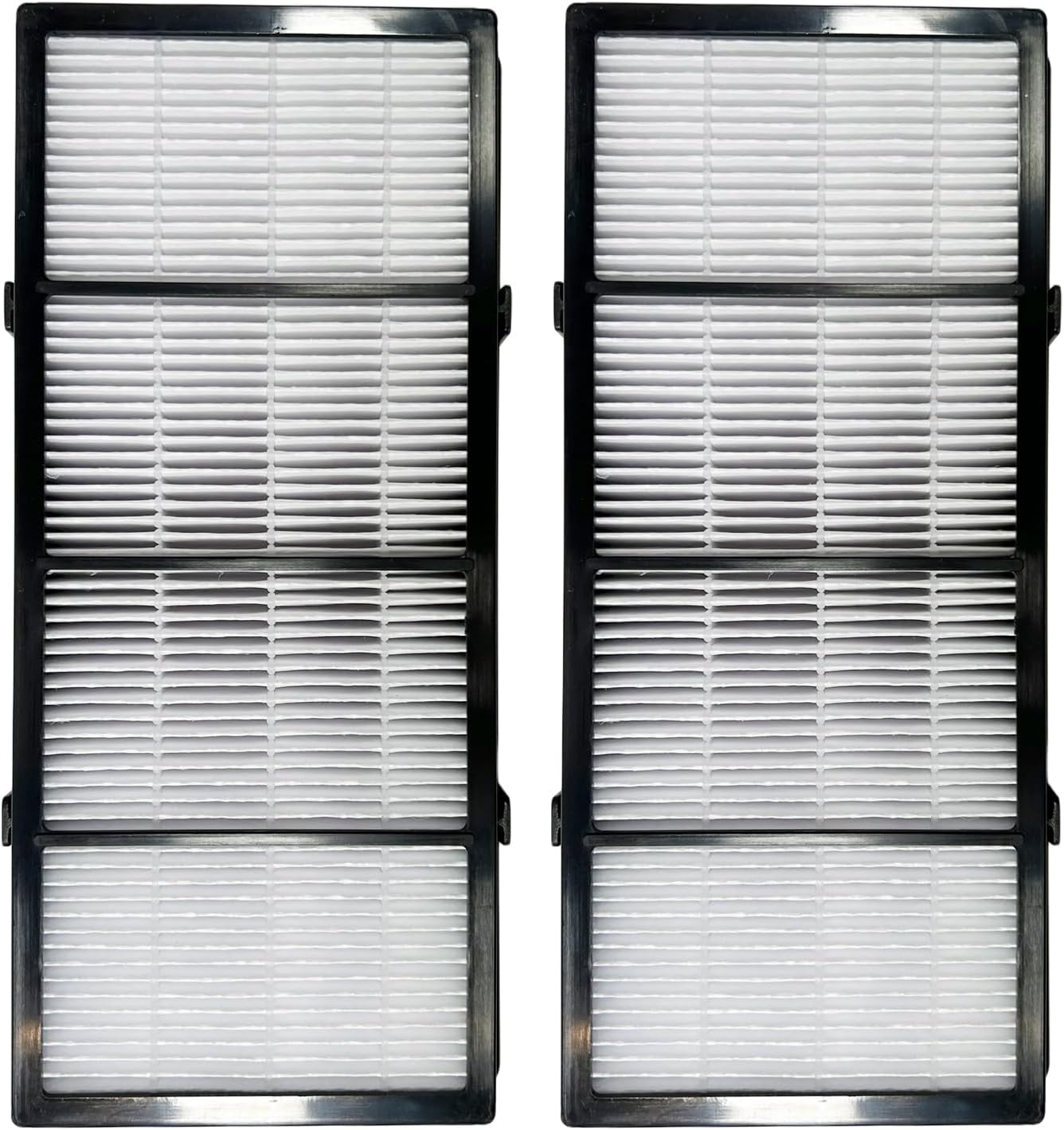 Two MaximalPower HEPA Type C filters, one showing the front and the other the side with pleats