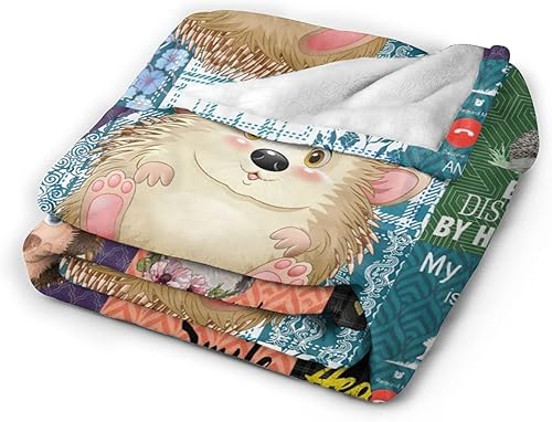 Miniatura 4 de Manta de erizo para niñas y mujeres, bonita manta de erizo para niños, ultra suave y acogedora manta de forro polar con patrón de erizo para niños,