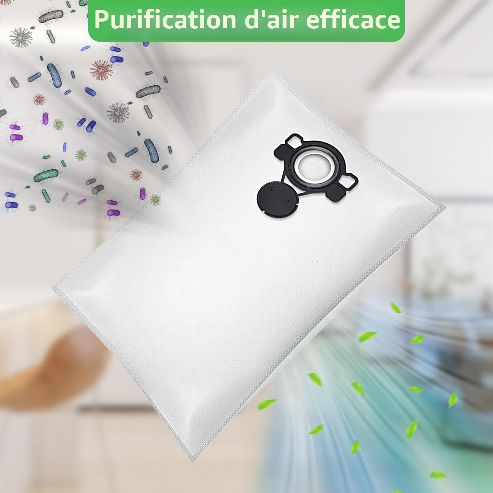 Lot de 15 sacs d'aspirateur en non-tissé pour Makita VC2512L, VC3012L, VC2010L, VC2000L, VC2012L, VC3011L, VC3511L, VC2511L Type DSM 42 (15 sacs VC2512L)