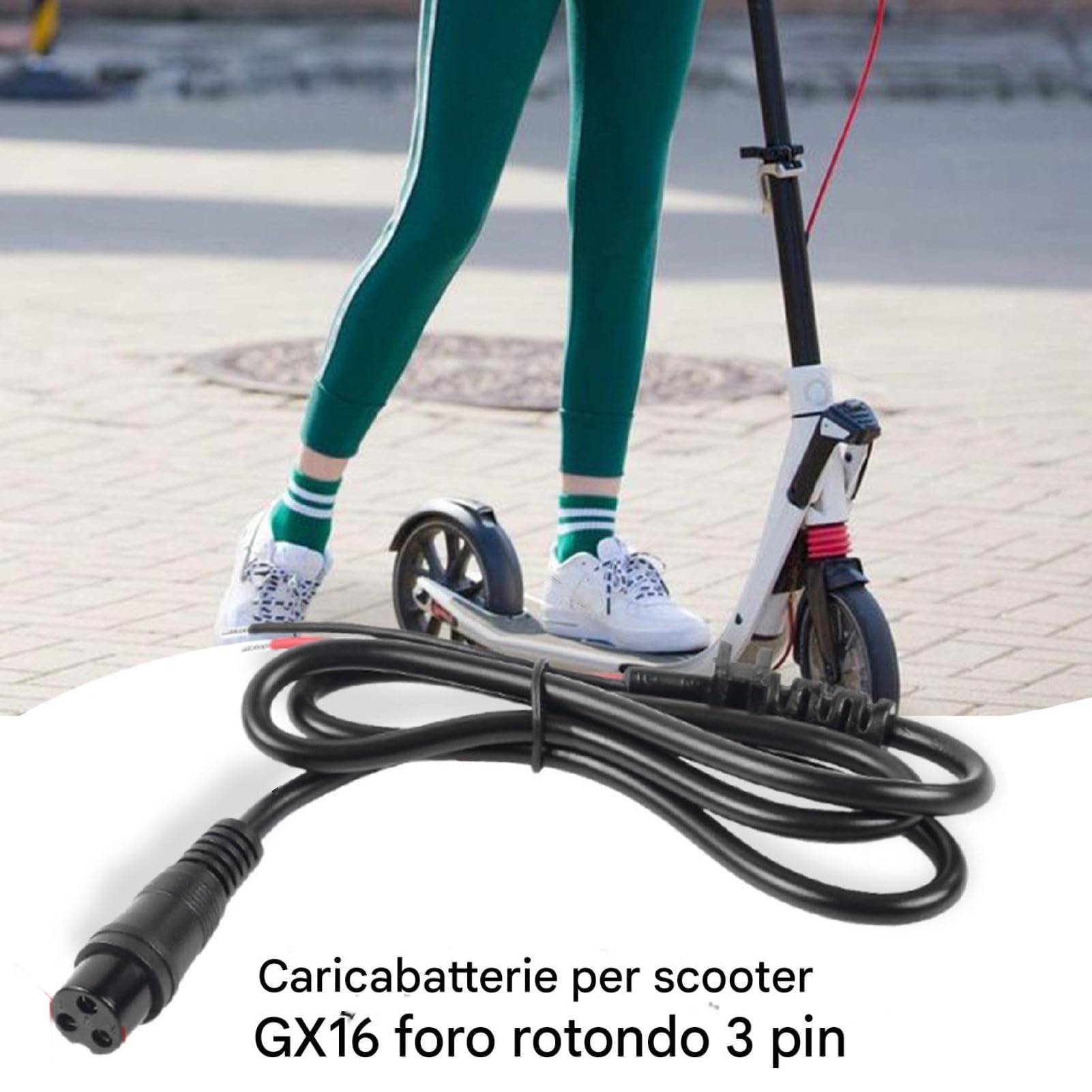 Connettore Porta di Ricarica per Scooter Elettrico 3 Pin 220V Materiali Ignifughi