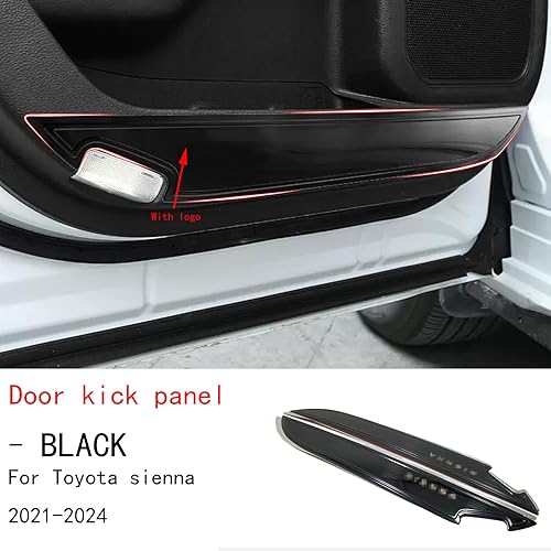 Miniatura 3 de GZBFTDH Accesorios para Toyota Sienna Protector de panel de puerta de automóvil, cubiertas de acero inoxidable, 2 piezas de 2021 2022 2023 2024
