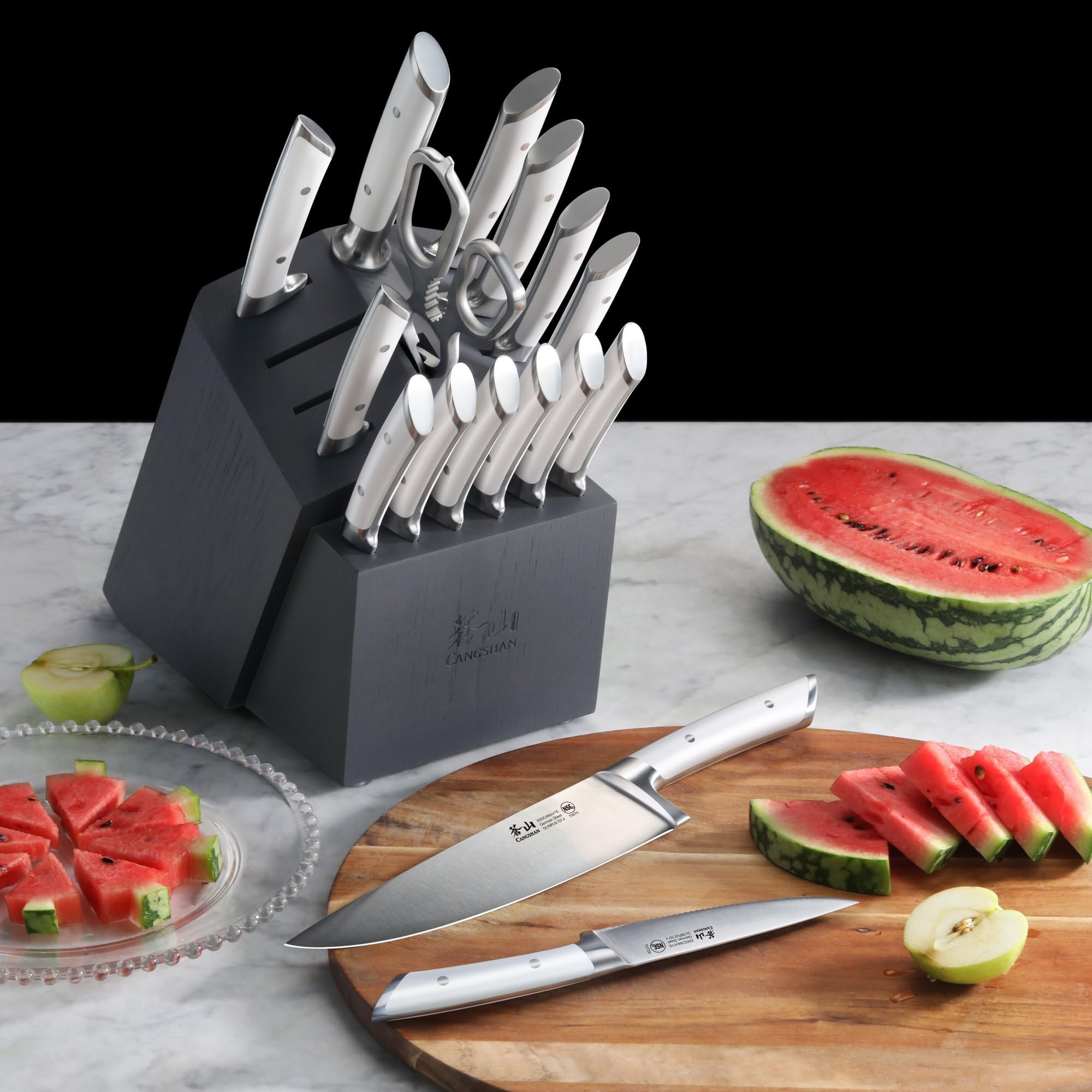 Amazon.com: Cangshan OLYMPUS Series 17-Piece Knife Block Set